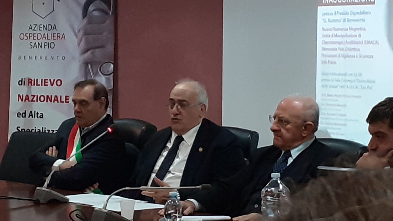 Benevento| De Luca al “San Pio” accolto da Mastella