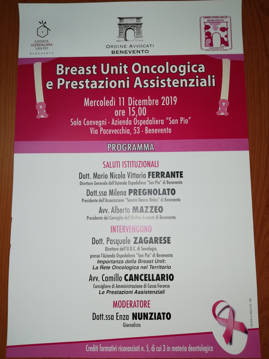Benevento| “Breast Unit Oncologico e Prestazioni Assistenziali”, domani il convegno al “San Pio”