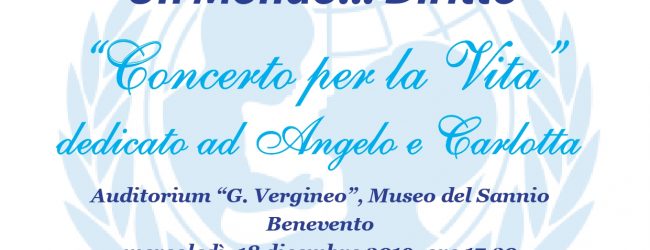 Benevento| “Concerto per la vita”, domani l’evento all’auditorium Vergineo