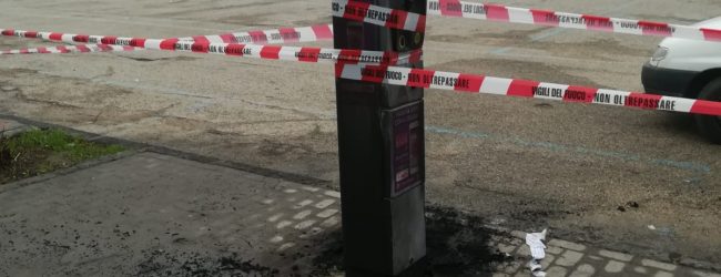Benevento| In fiamme due parcometri della ‘Trotta’