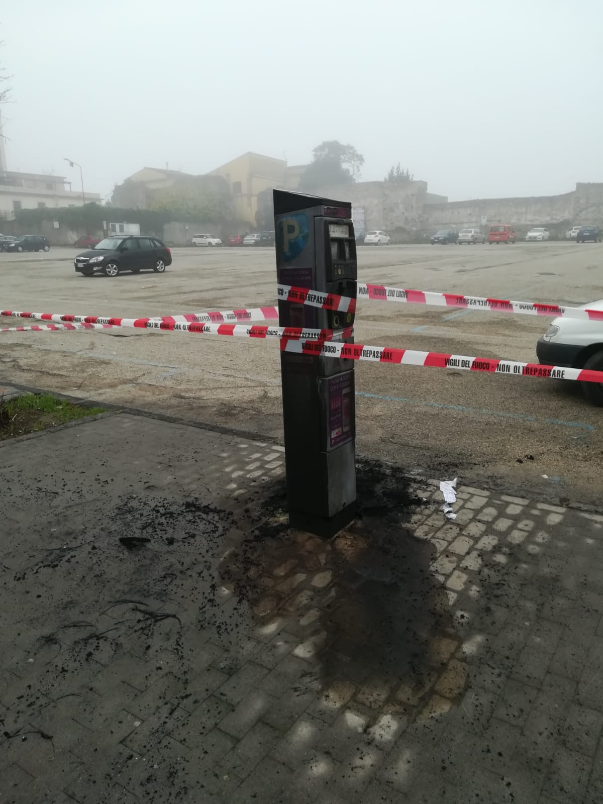 Benevento| In fiamme due parcometri della ‘Trotta’