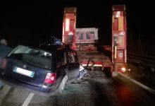 Auto tampona autoarticolato sulla Benevento- Campobasso