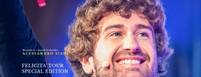 Avellino| Teatro Gesualdo, domani e giovedì si ride con Siani e il suo “Felicità Tour”