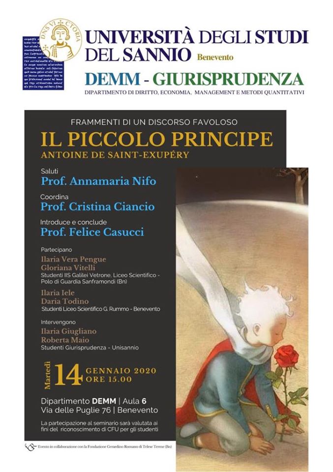 Benevento| Giurisprudenza Unisannio porta nelle scuole “Frammenti di un discorso favoloso”