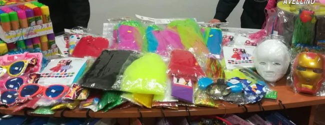 Monteforte Irpino| Carnevale sicuro: sequestrati vestiti, accessori e giochi pericolosi