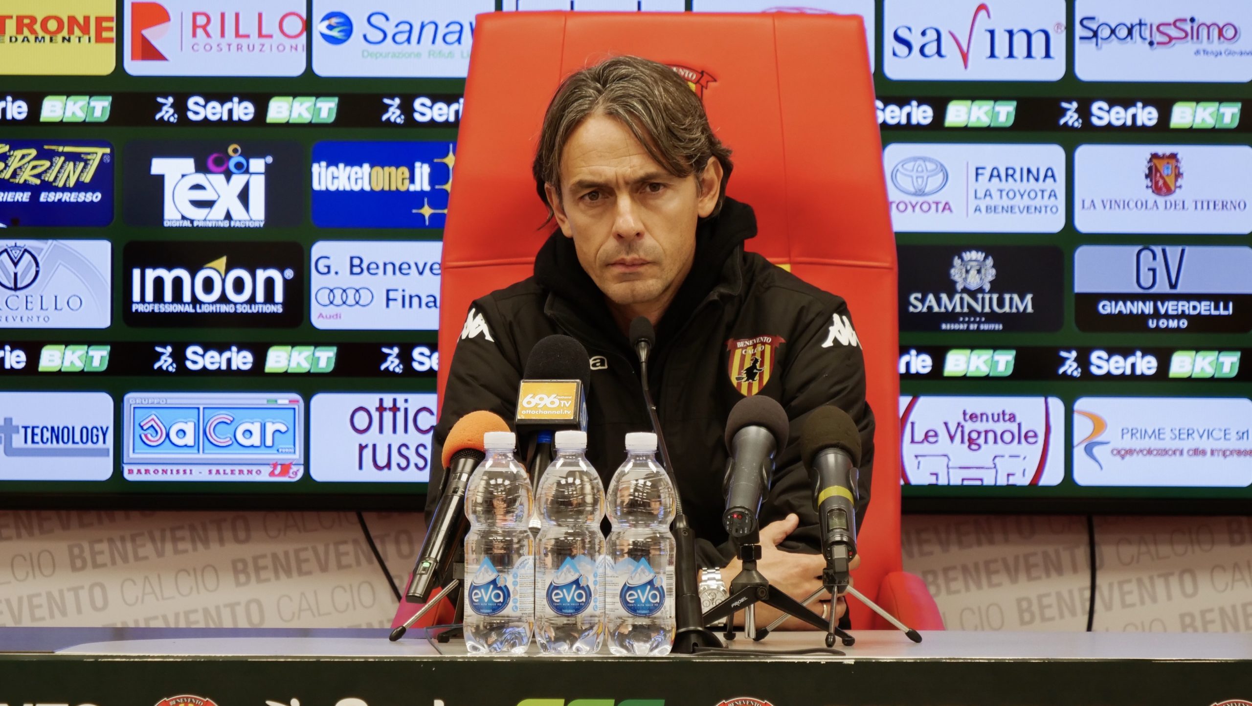 Benevento, Inzaghi: “Accetto il risultato del campo, non il rosso ad Improta”