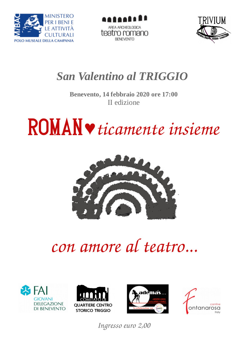 Benevento| Romanticamente Insieme, l’iniziativa al Teatro Romano nel giorno di San Valentino