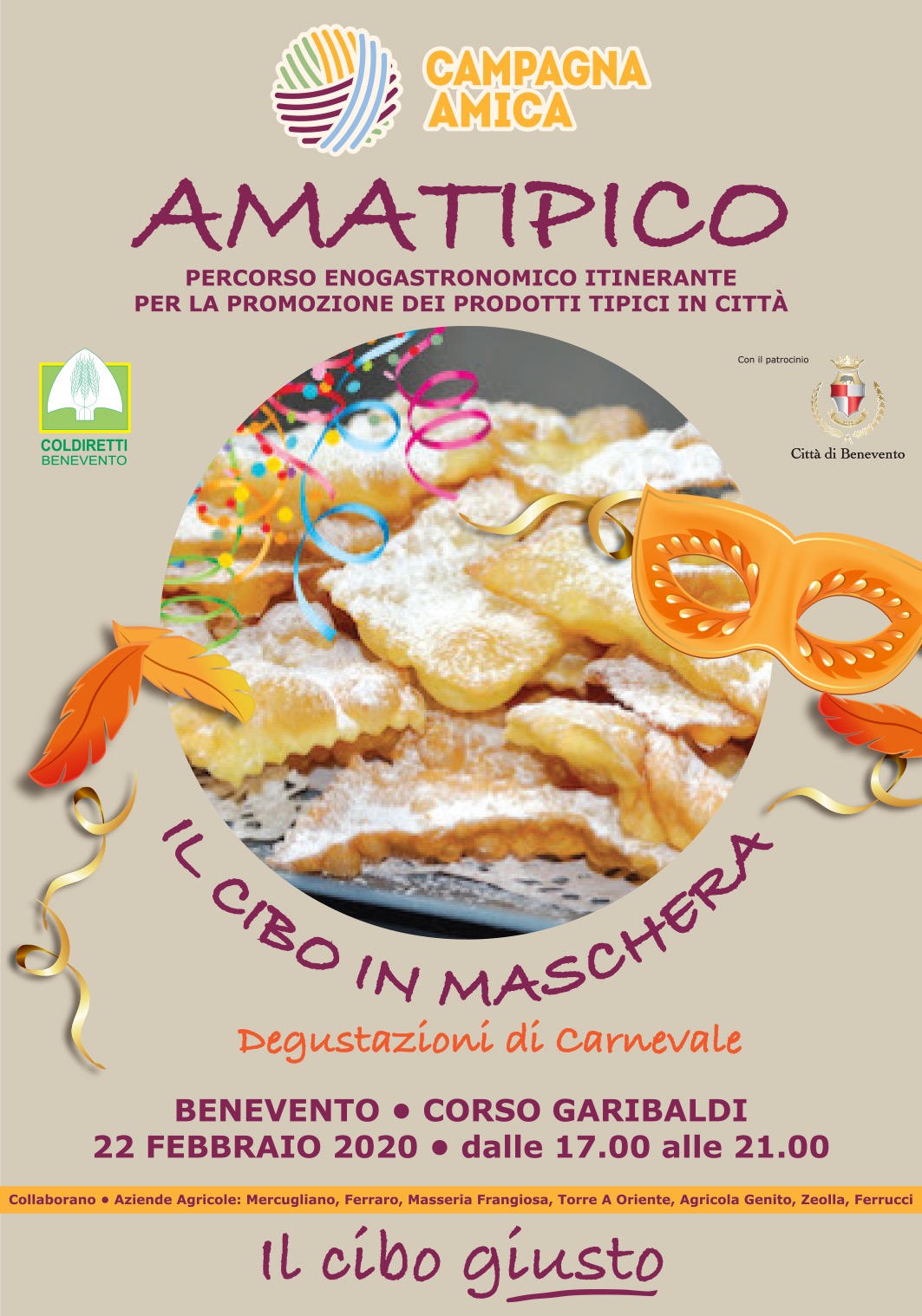 Cibo in maschera, a Benevento torna “Amatipico”