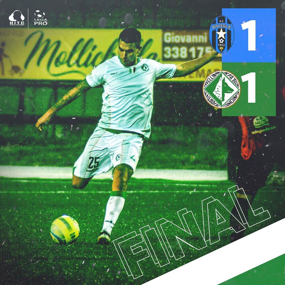 Avellino, 1-1 a Bisceglie: nel 2020 ancora nessuna vittoria