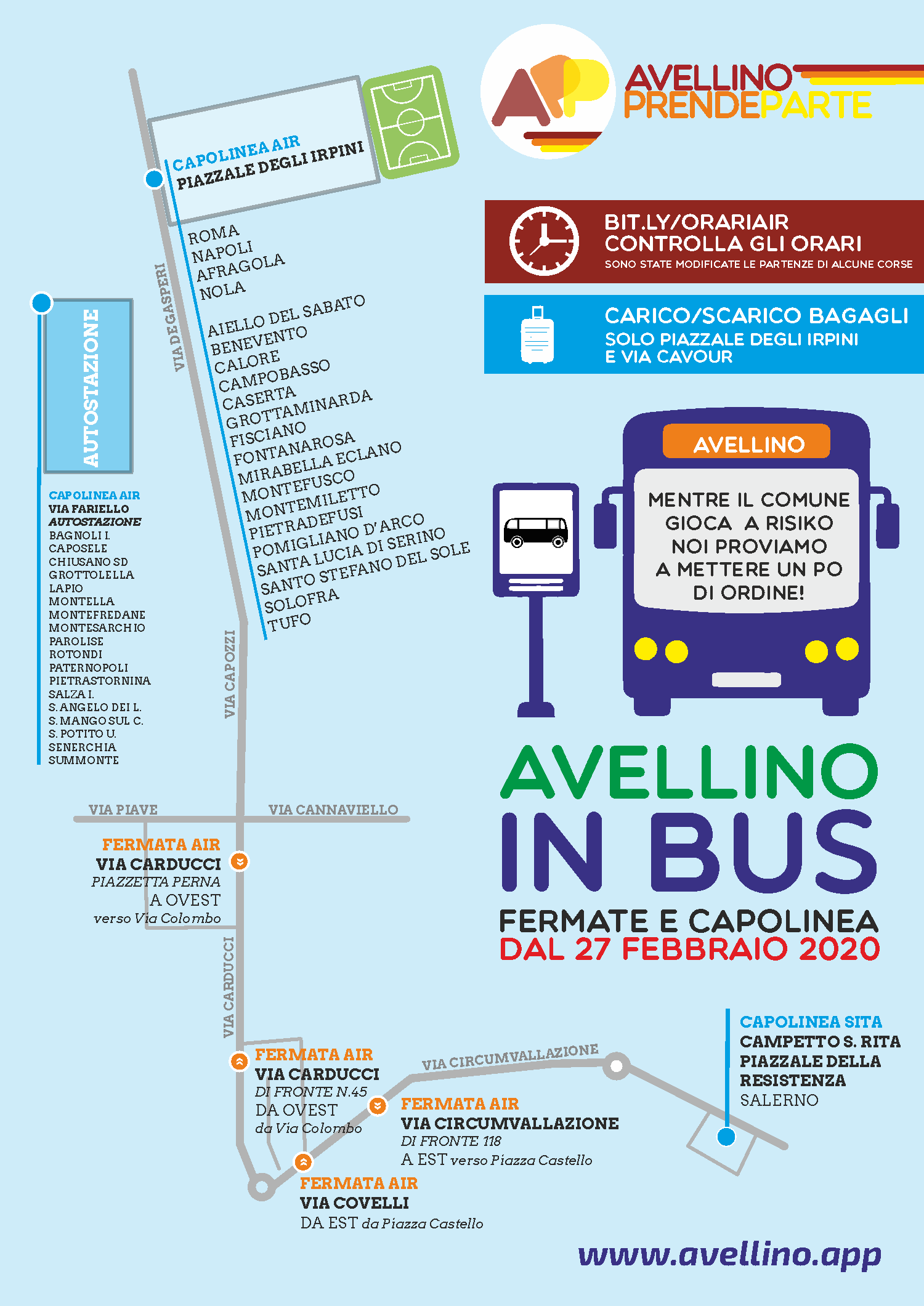 Avellino| Spostamento del terminal bus, Iandolo: un risiko senza informazioni, ecco la mappa per gli utenti