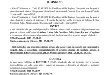 L’appello di diversi sindaci sanniti e irpini: “Contattare le autorità competenti se siete stati nelle zone focolaio della Campania”