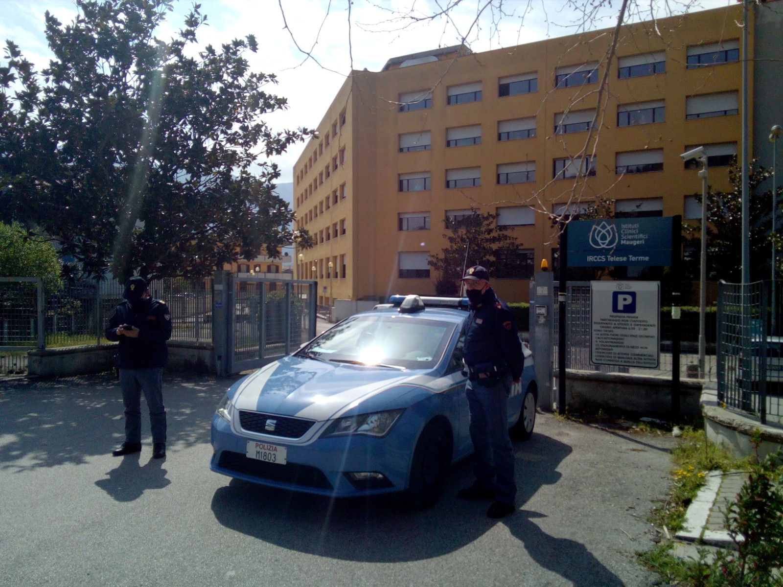 Covid-19, sei i decessi nel Sannio. Polizia presidia la Maugeri