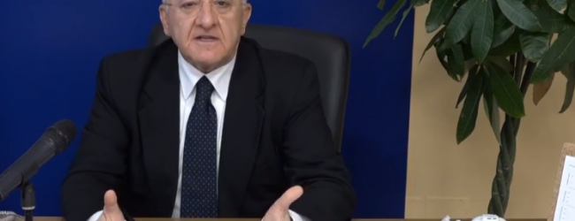 Covid-19, De Luca: “ La nostra regione la più efficiente e capace”