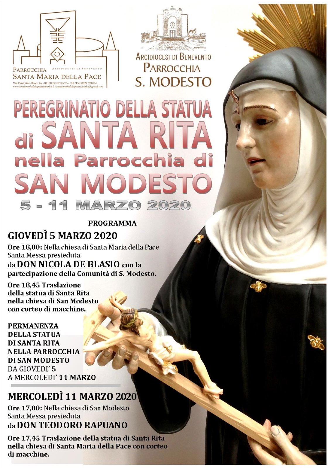 A Benevento la peregrinatio di Santa Rita