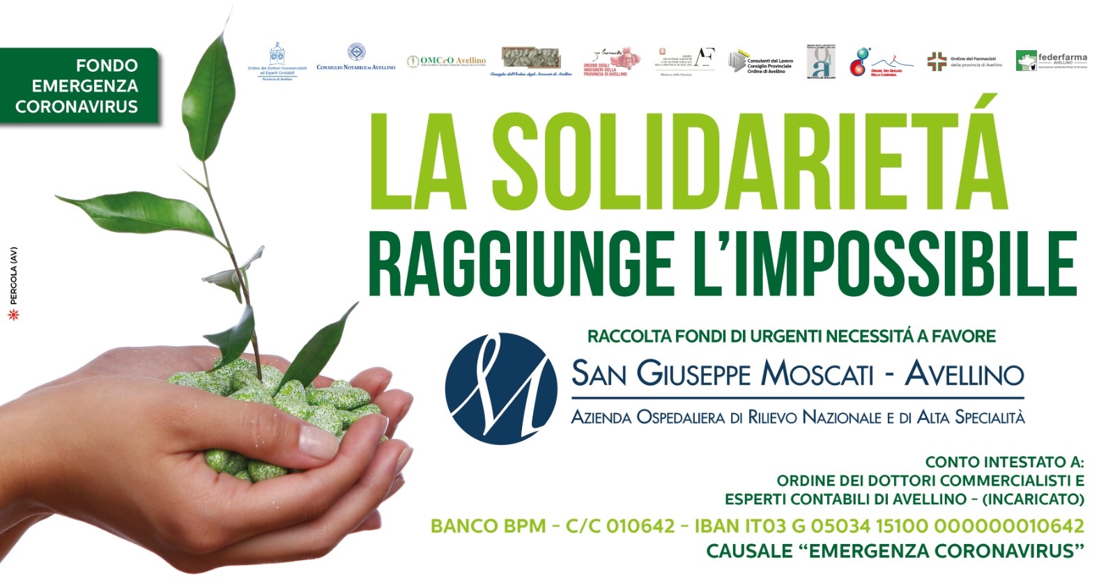 Avellino| Solidarietà all’ospedale “Moscati”, anche gli Agronomi Irpini partecipano alla raccolta fondi