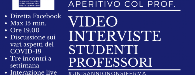 Benevento| Unisannio, questa sera parte l’iniziativa “Aperitivo col Prof”