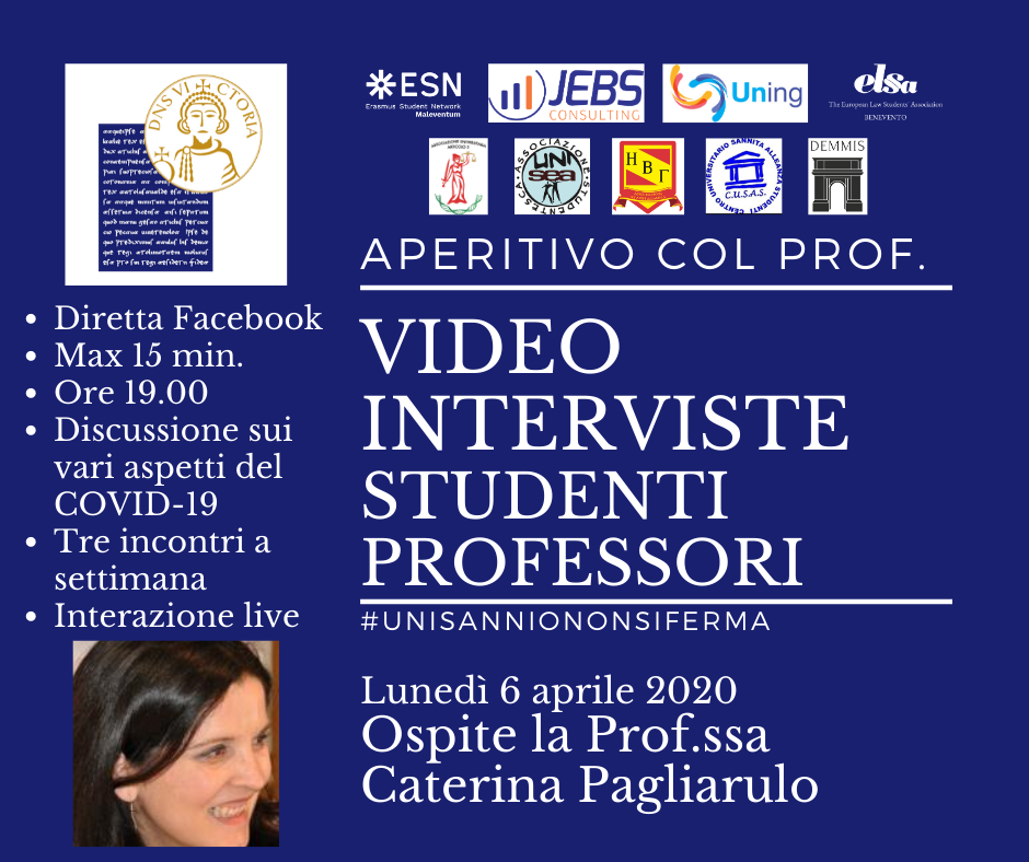 Benevento| Unisannio, questa sera parte l’iniziativa “Aperitivo col Prof”