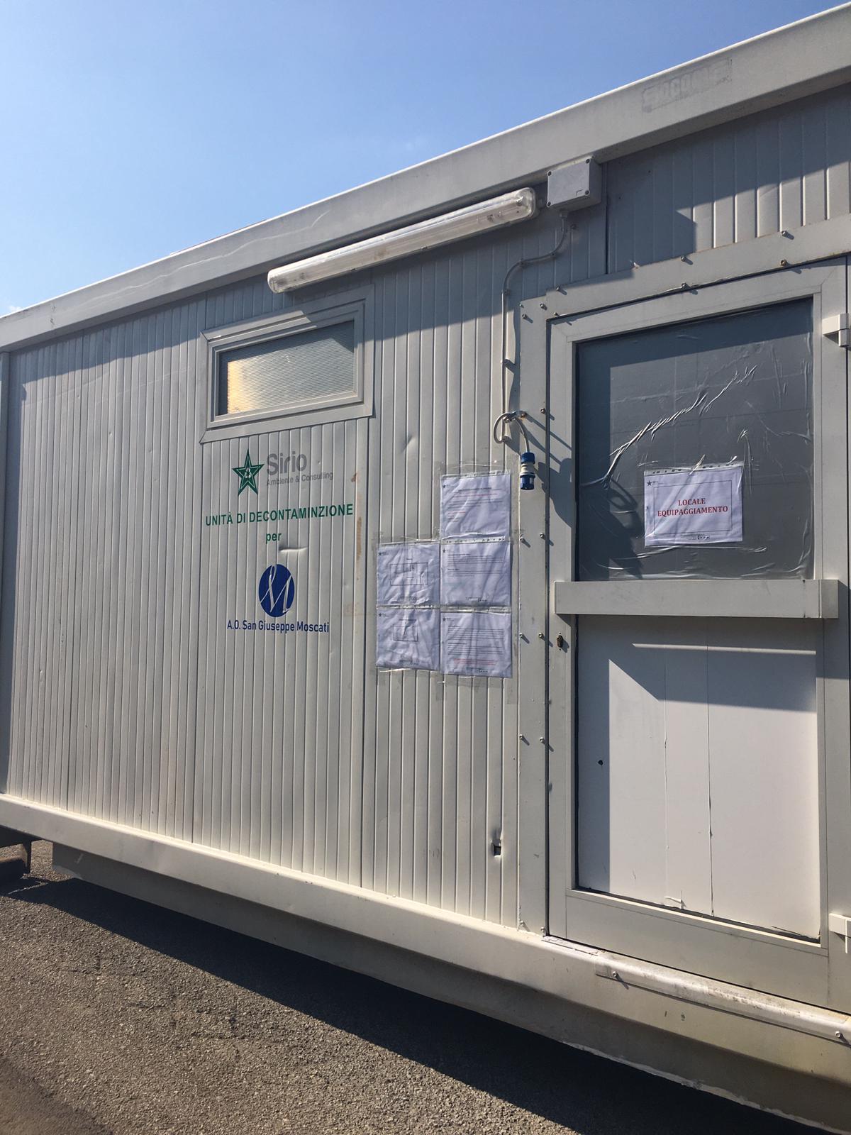 Avellino| Covid-19, al Moscati un container per la vestizione degli operatori del 118 e una tac per la Palazzina Alpi