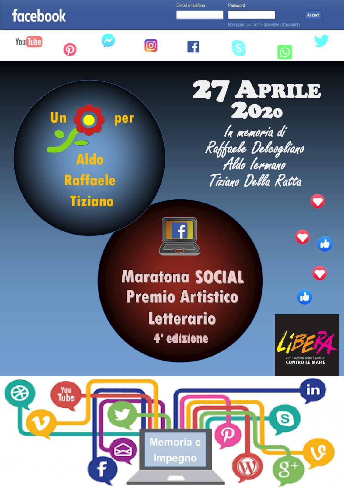 Libera:Il Premio Artistico Letterario”Delcogliano-Iermano” diventa Social