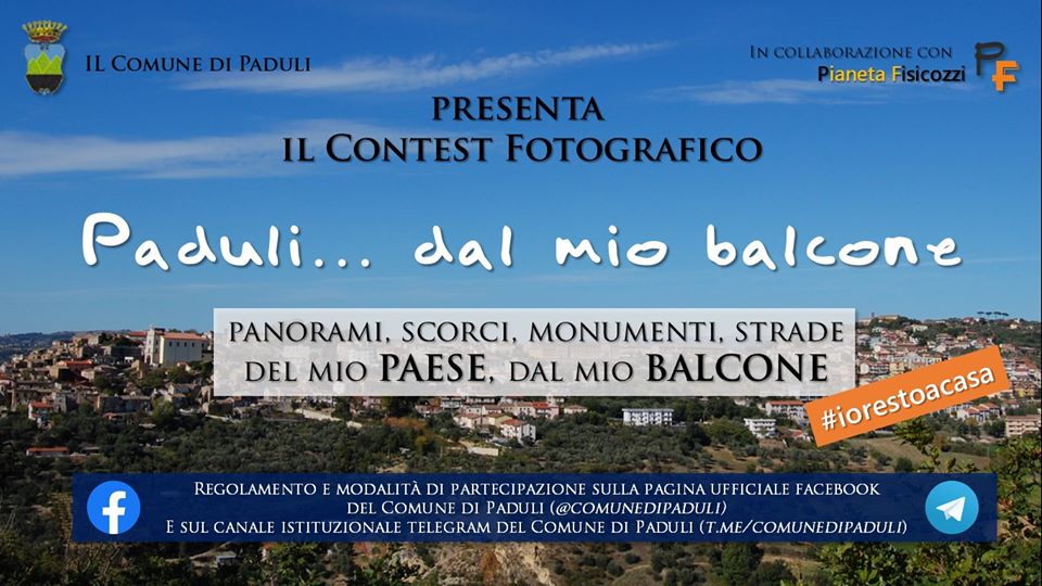 #Padulidalmiobalcone, a Paduli il contest fotografico ai tempi del Covid
