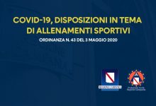 Covid-19, domani la  ripresa degli allenamenti: l’ordinanza regionale