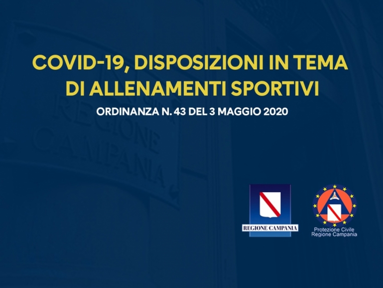 Covid-19, domani la  ripresa degli allenamenti: l’ordinanza regionale
