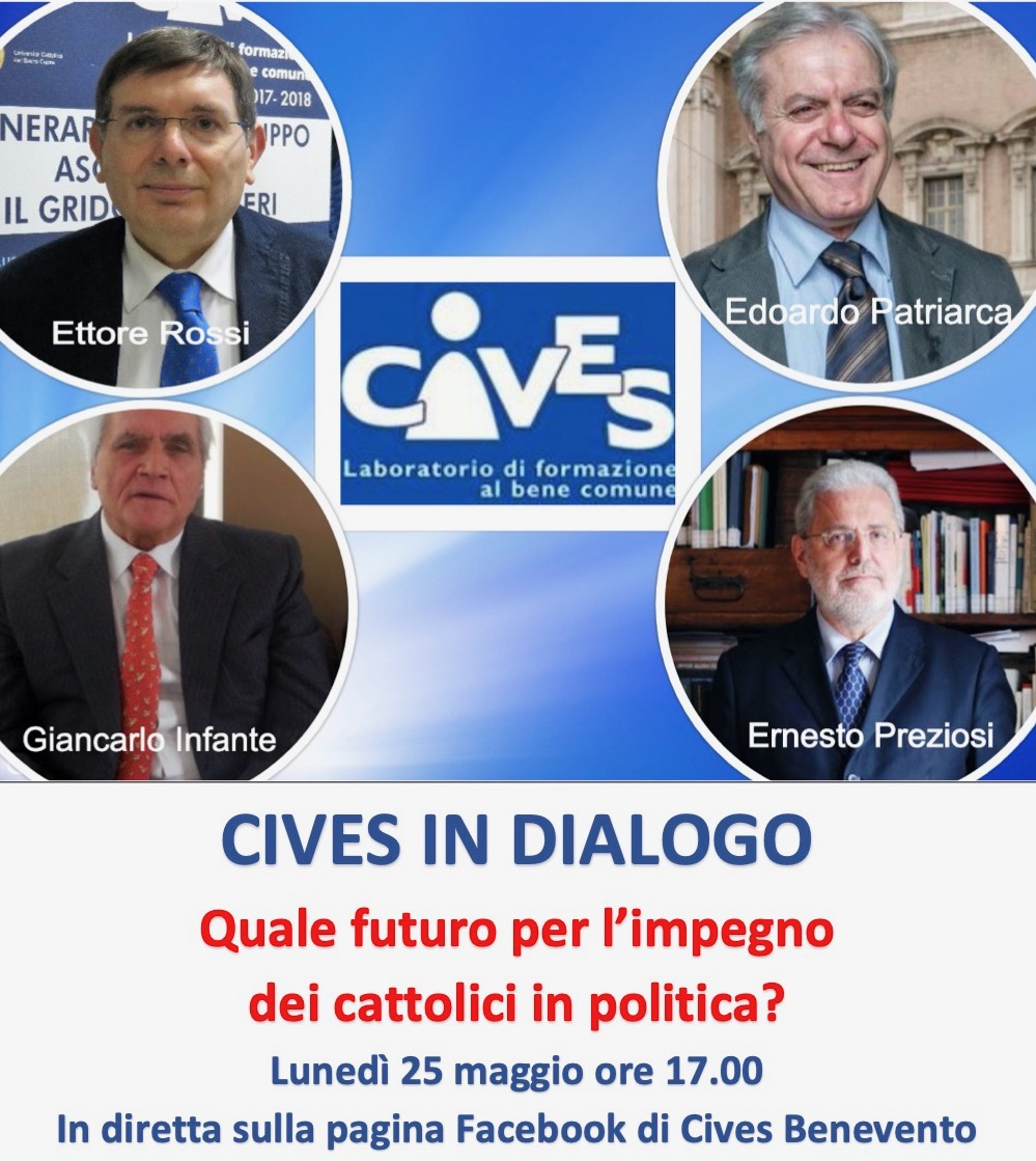 Benevento| Cives: incontro in videoconferenza su :”Quale futuro per l’impegno dei Cattolici in politica?”