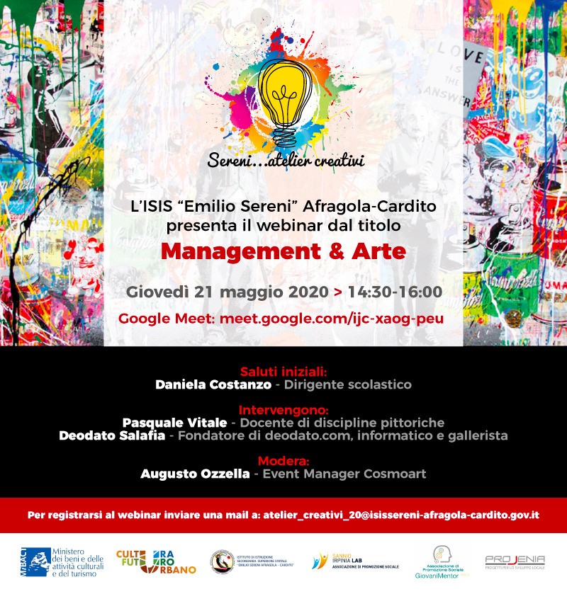 “Sereni…atelier creativi”: la scuola attiva la cultura con Deodato Salafia..