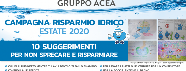 Gesesa: parte la campagna sul risparmio idrico “Estate 2020”