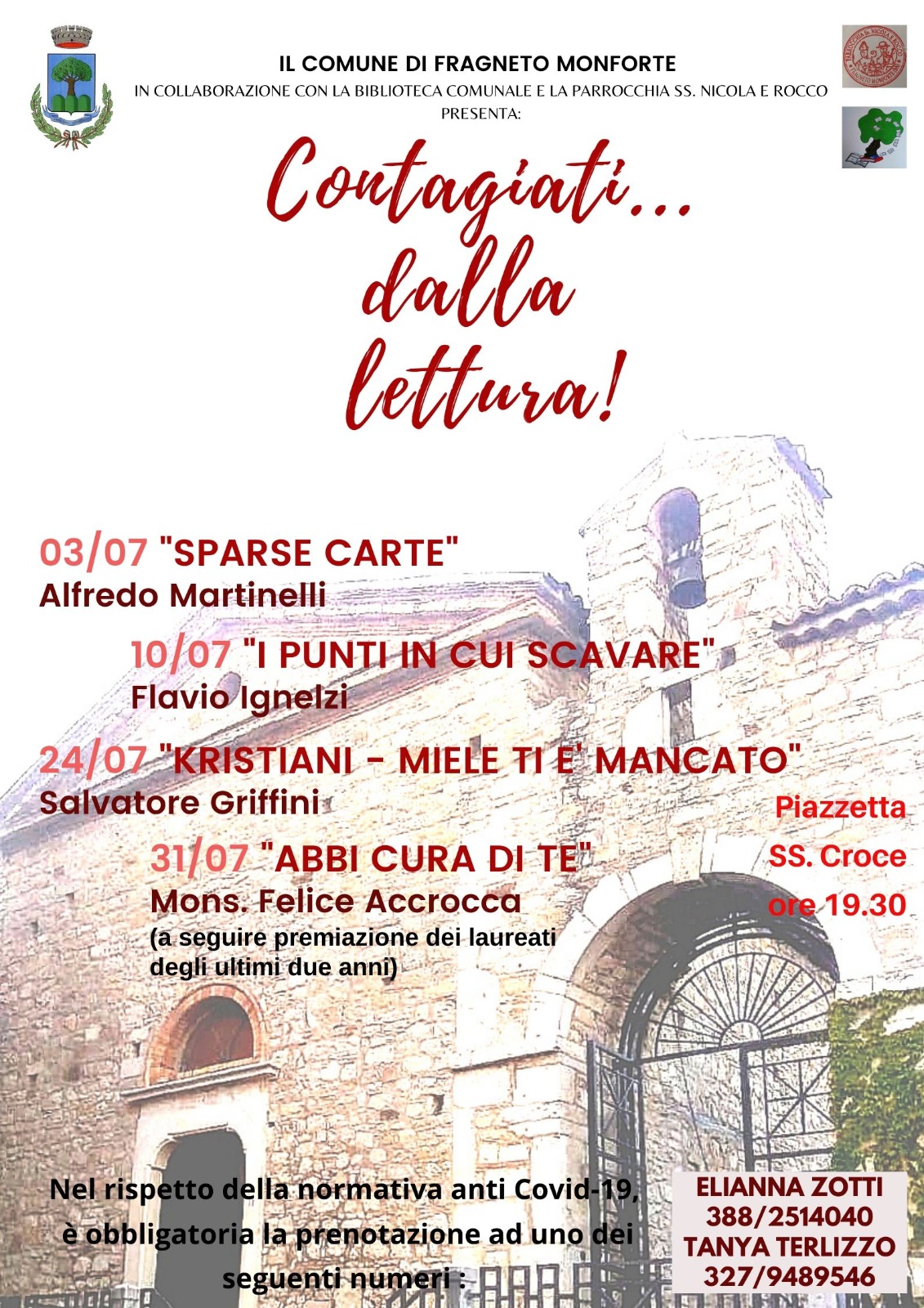 Fragneto Monforte| Quattro incontri con “Contagiati… dalla lettura”