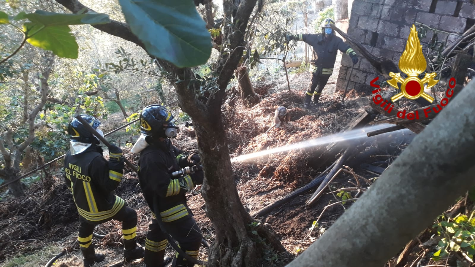 Ariano Irpino| Incendio in un deposito agricolo, vigili del fuoco al lavoro fino al mattino