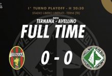 L’ Avellino pareggia a Terni:  fuori dai play-off