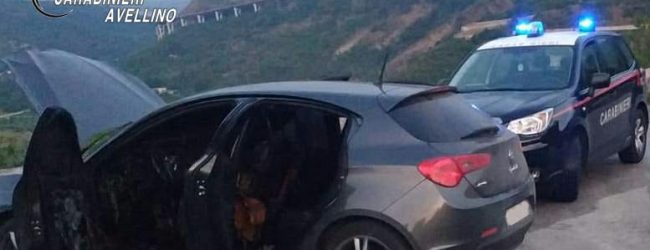 Calitri| Tentano il colpo al bancomat della Popolare di Bari e bruciano l’auto per coprire la fuga