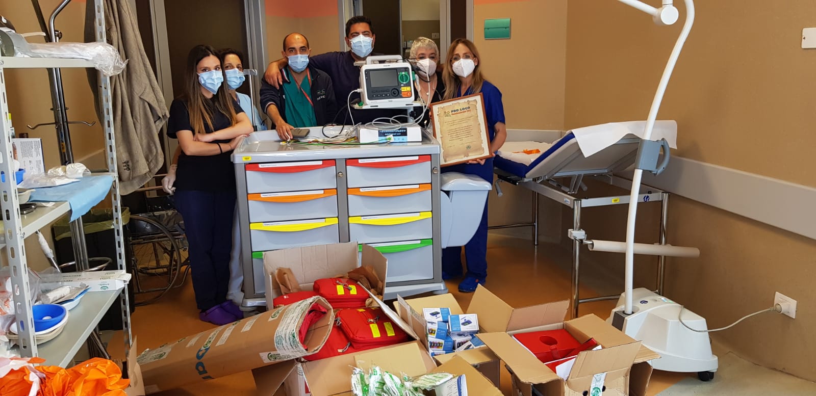 Roccabascerana| La Proloco dona kit di pronto soccorso al Moscati di Avellino