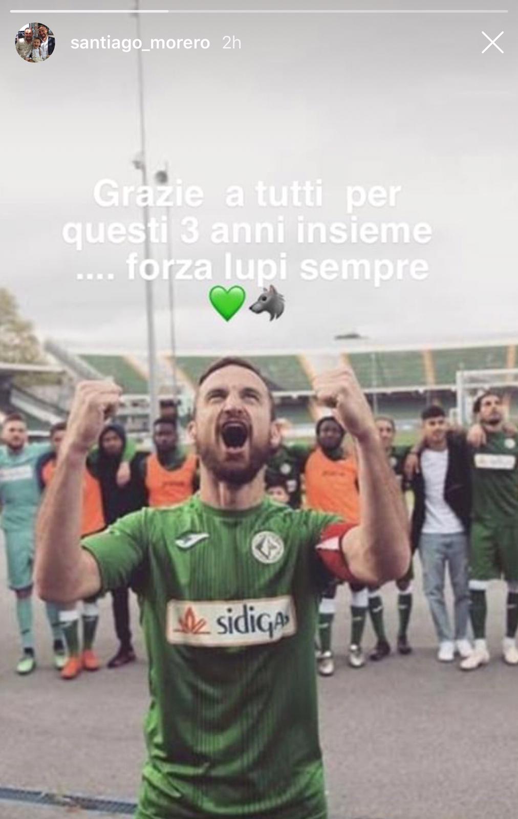 Avellino, l’addio di capitan Morero