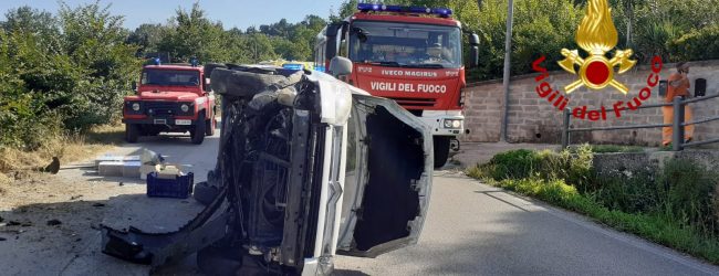 Montemarano| Si ribalta con il furgoncino, ferito 64enne di Castelfranci