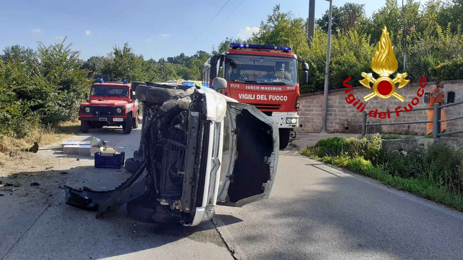 Montemarano| Si ribalta con il furgoncino, ferito 64enne di Castelfranci