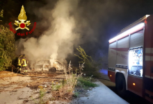 Sorbo Serpico| Auto incendiata in montagna, intervengono i vigili del fuoco