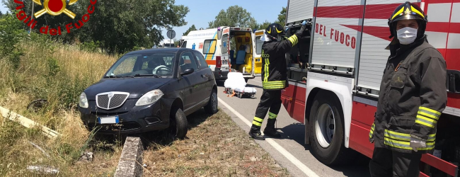 Conza della Campania| Auto sbanda e finisce fuori strada sulla ss 7, 56enne ferita ricoverata al “Moscati”