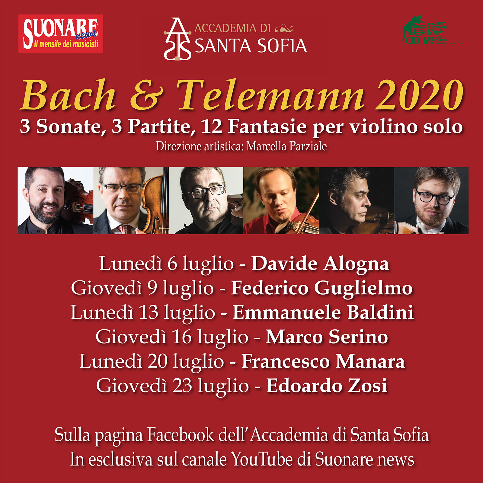 Bach & Telemann,la rassegna streaming dell’Accademia di Santa Sofia