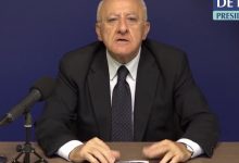 Covid-19, De Luca: “Oggi 180 nuovi positivi in Campania”