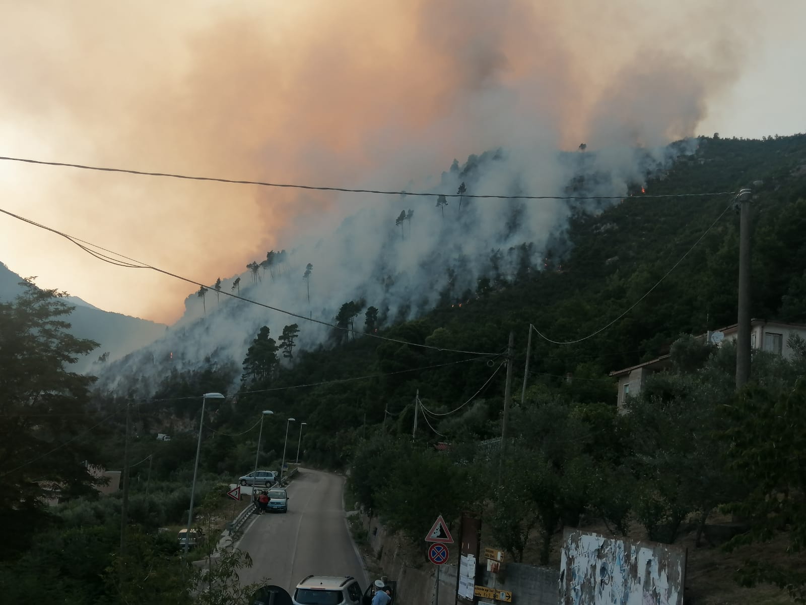 Incendio a Cerreto Sannita, colpita area boschiva