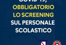 Scuola, screening obbligatorio per il personale scolastico: l’ordinanza