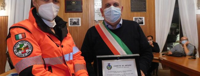 Arpaise| L’Amministrazione comunale consegna un riconoscimento all’Anpas di San Leucio Del Sannio