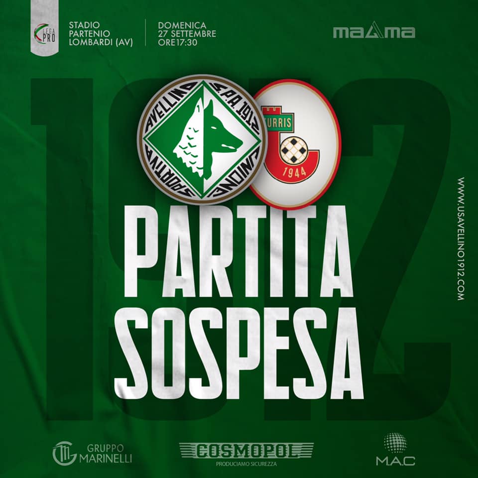 Maltempo in Irpinia, sospesa e rinviata la prima di campionato dell’Avellino