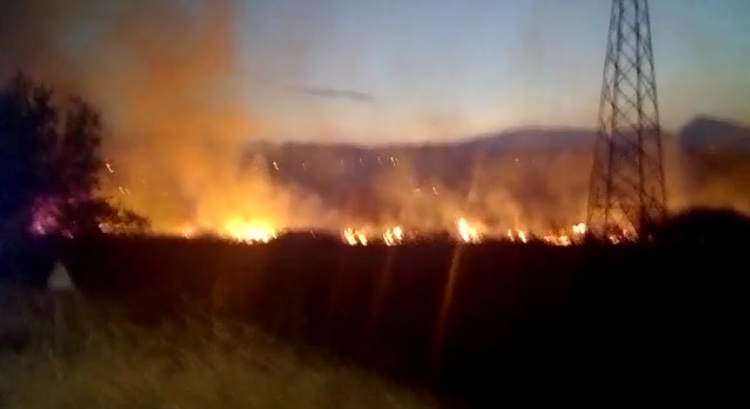 Benevento| Incendio alla “Rotonda Dei Pentri”