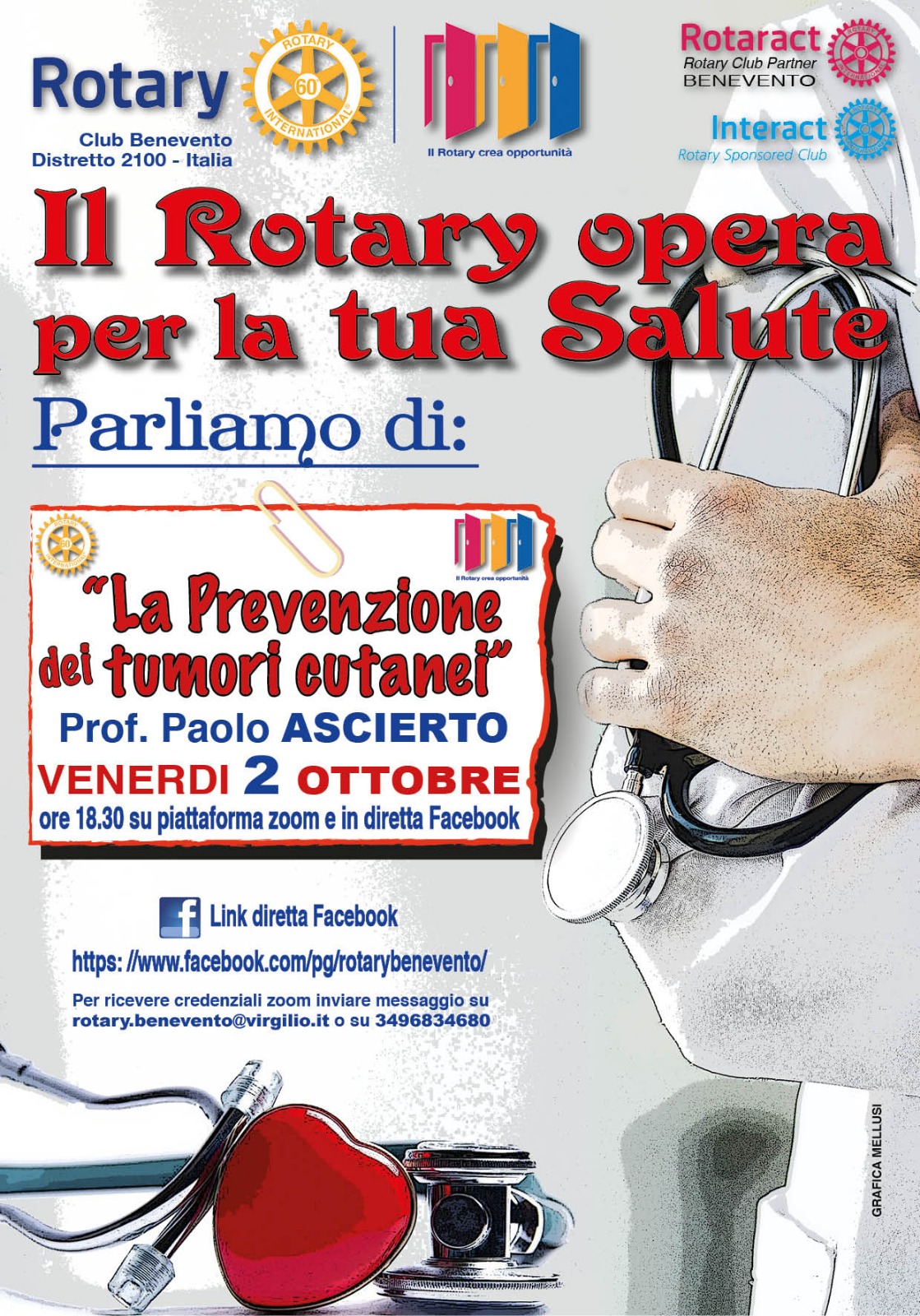 Benevento| ‘Il Rotary opera per la tua salute’, appuntamento con il Prof .Paolo Ascierto