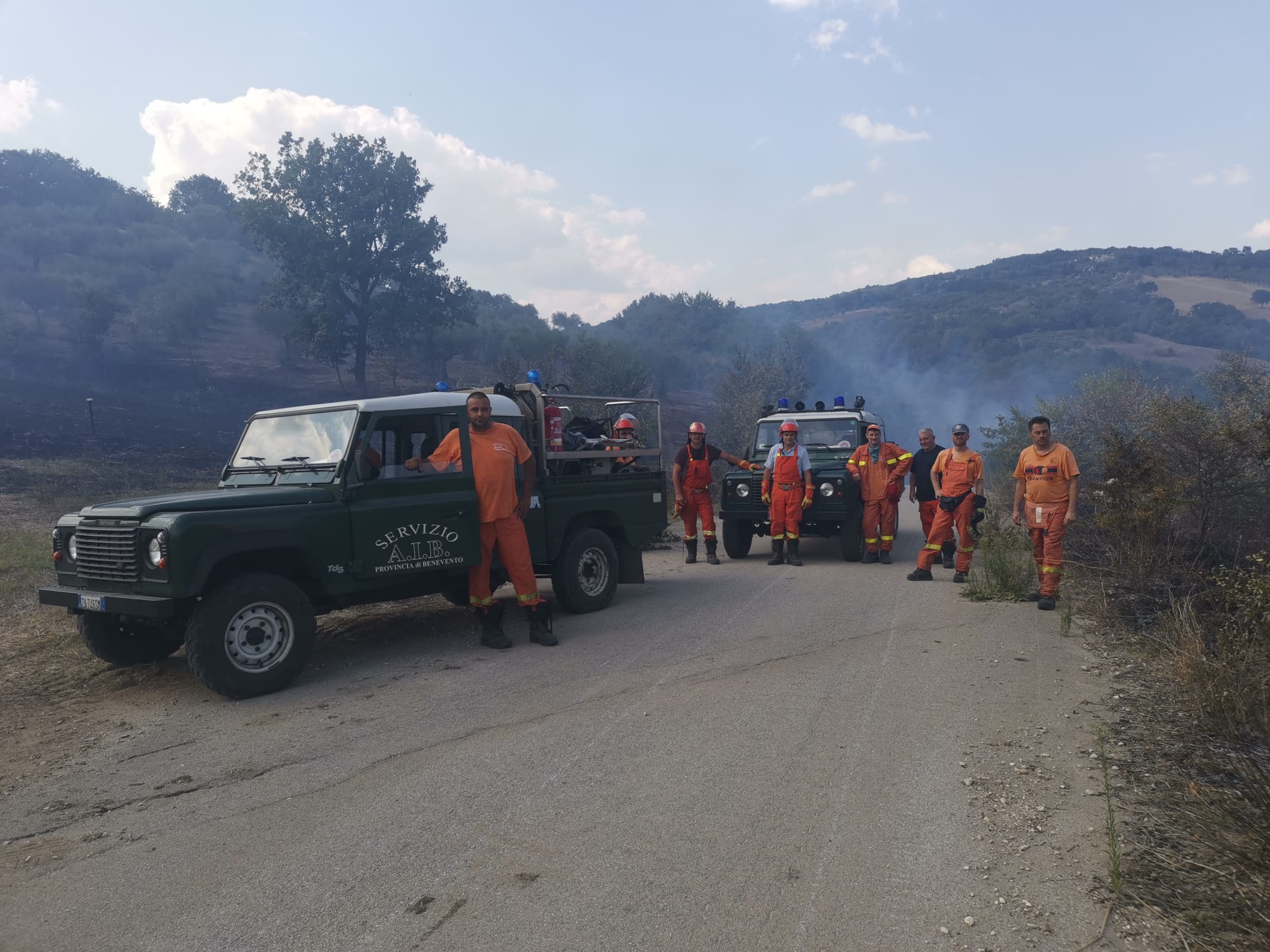 Pietrelcina| Incendio a Contrada Acquafredda