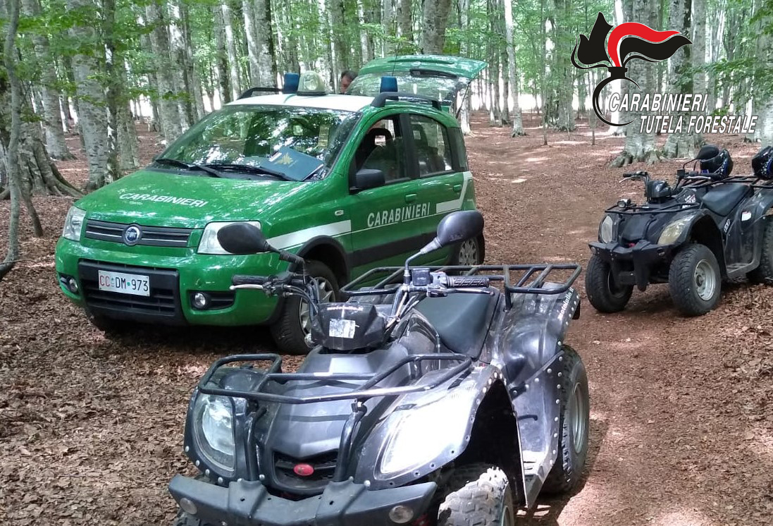 Bagnoli Irpino| Escursioni non autorizzate in montagna, denunciato 40enne. Sequestrati 4 quad