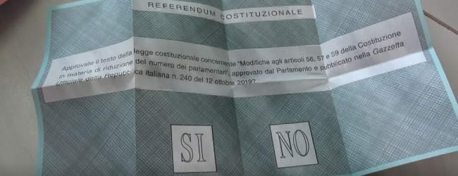 Elezioni 2020, dati definitivi del Referendum: “Si” stravince in Irpinia e Sannio